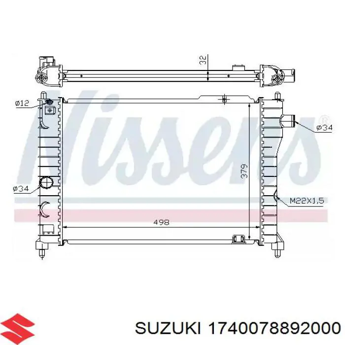 Купити 1740078892000 Suzuki Насос охолоджуючої рідини