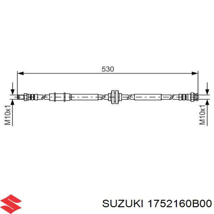 Ремінь генератора 1752160B00 Suzuki
