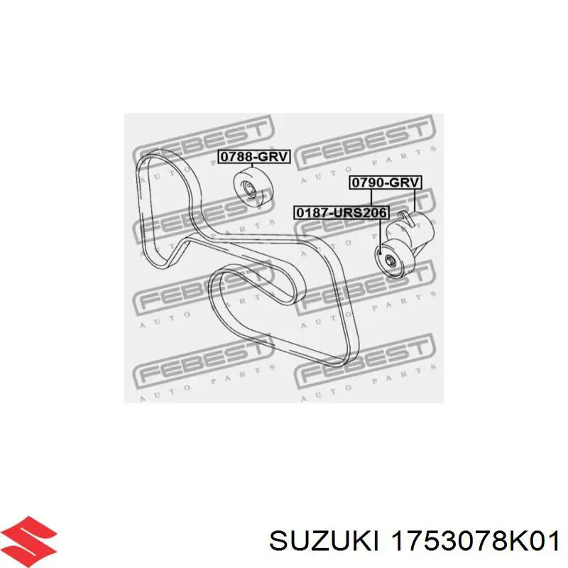 Купити 1753078K01 Suzuki Ролик паразитний ГРМ