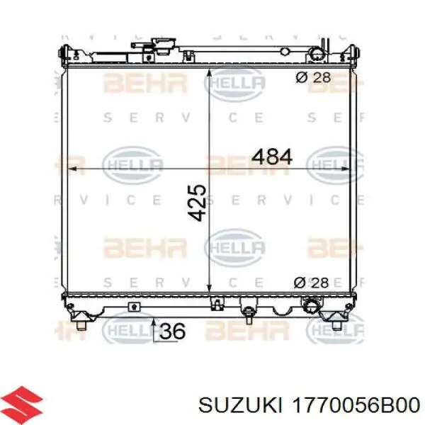 Купити 1770056B00 Suzuki Радіатор двигуна