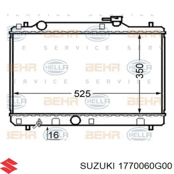 1770060G00 Suzuki радіатор охолодження двигуна