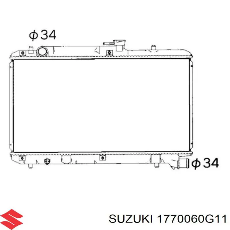 Радіатор основний Suzuki 1770060G11 ціна, від 92.15 USD