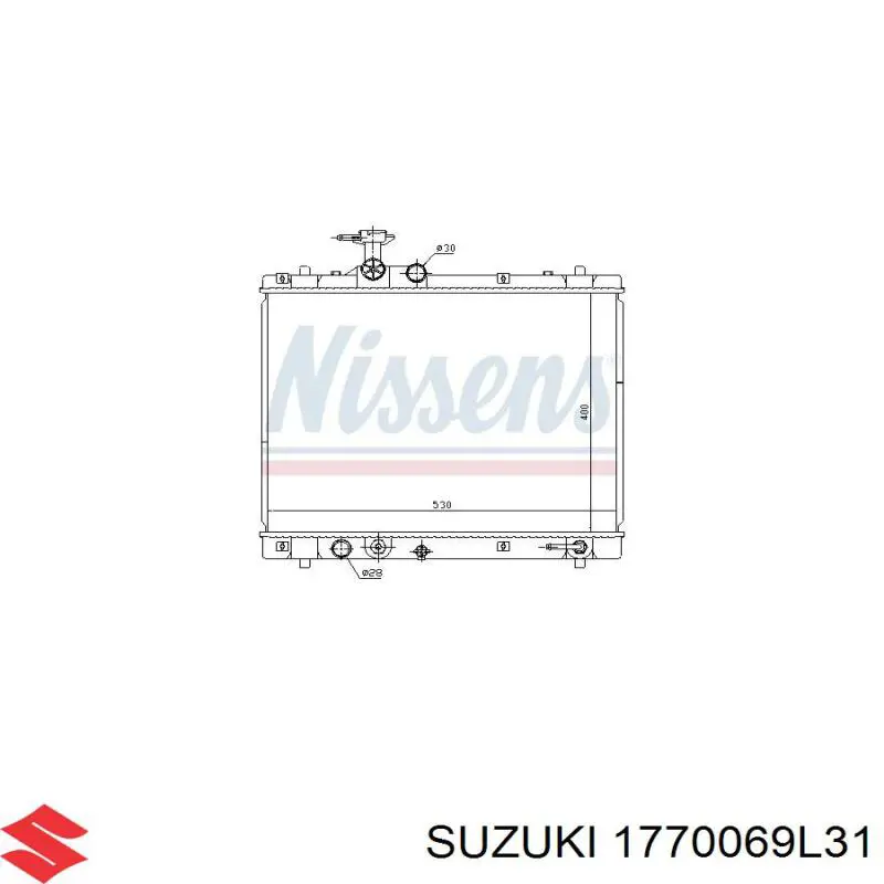 1770069L31 Suzuki Радіатор охолодження двигуна
