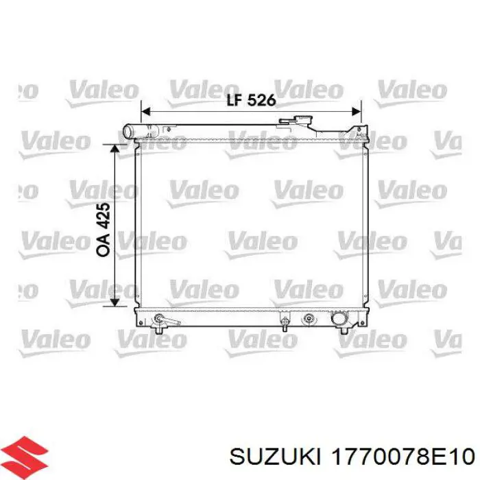 Купити 1770078E10 Suzuki Радіатор двигуна