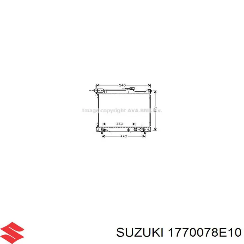1770078E10 Suzuki радіатор охолодження двигуна
