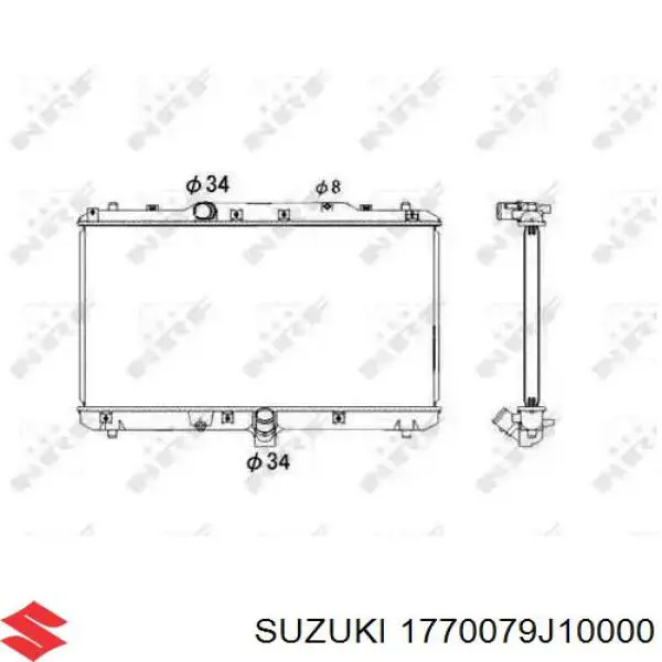 1770079J10000 Suzuki Радіатор охолодження двигуна
