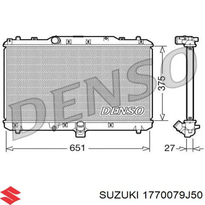 Радіатор основний Suzuki 1770079J50 ціна, від 137.59 USD