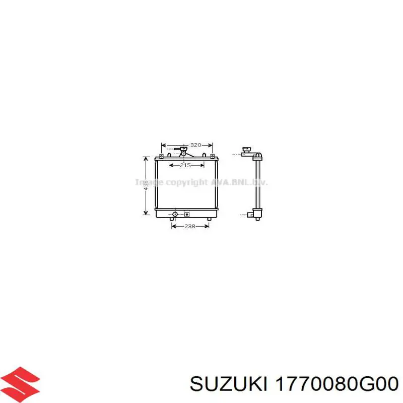 Радіатор основний Suzuki 1770080G00 ціна, від 57.80 USD