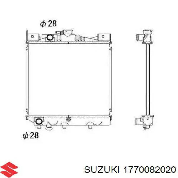 1770082020 Suzuki радіатор охолодження двигуна