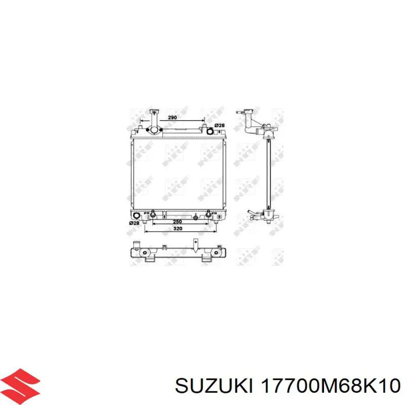 Радіатор 17700M68K10 Suzuki