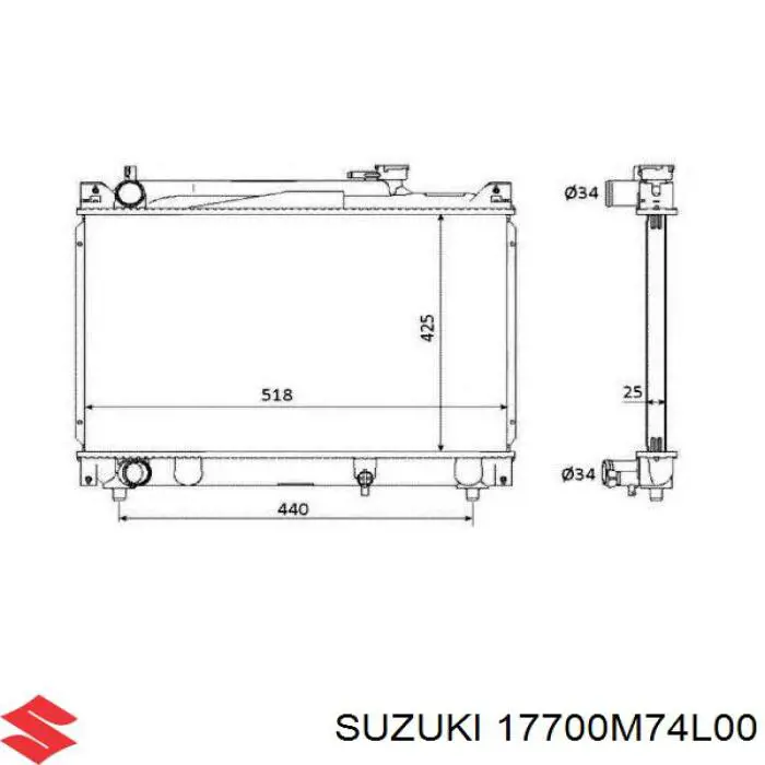  Suzuki 17700M74L00 ціна, від 102.98 USD