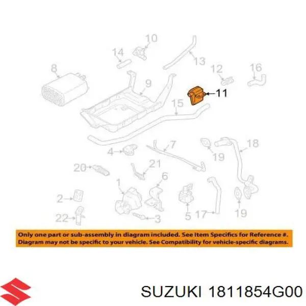 Клапан PCV (вентиляції картерних газів) на Suzuki Swift (AZ)