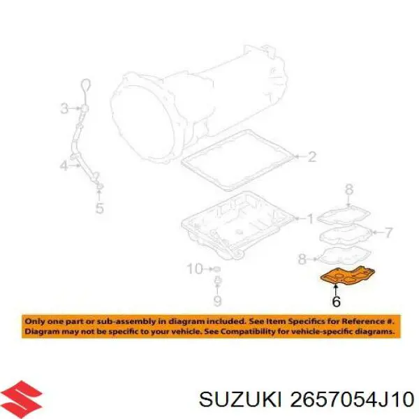 Купити 2657054J10 Suzuki Масло і фільтр в коробку автомат 