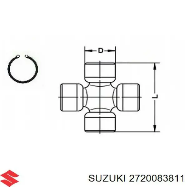 Хрестовина карданного валу Suzuki 2720083811 ціна, від 6.82 USD