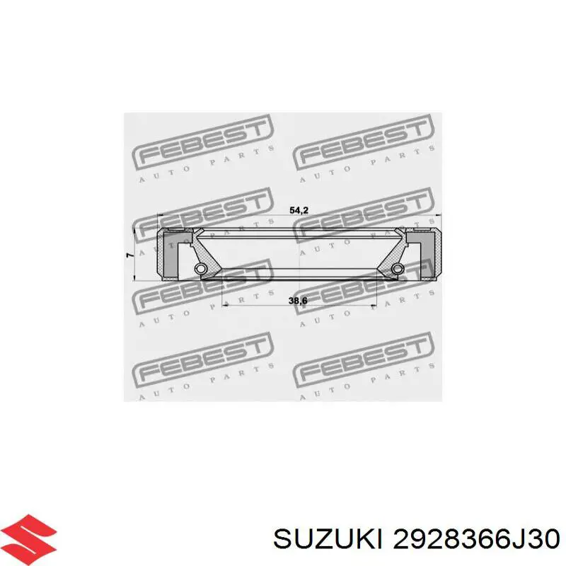2928366J30 Suzuki сальник роздавальної коробки, задній вихідний