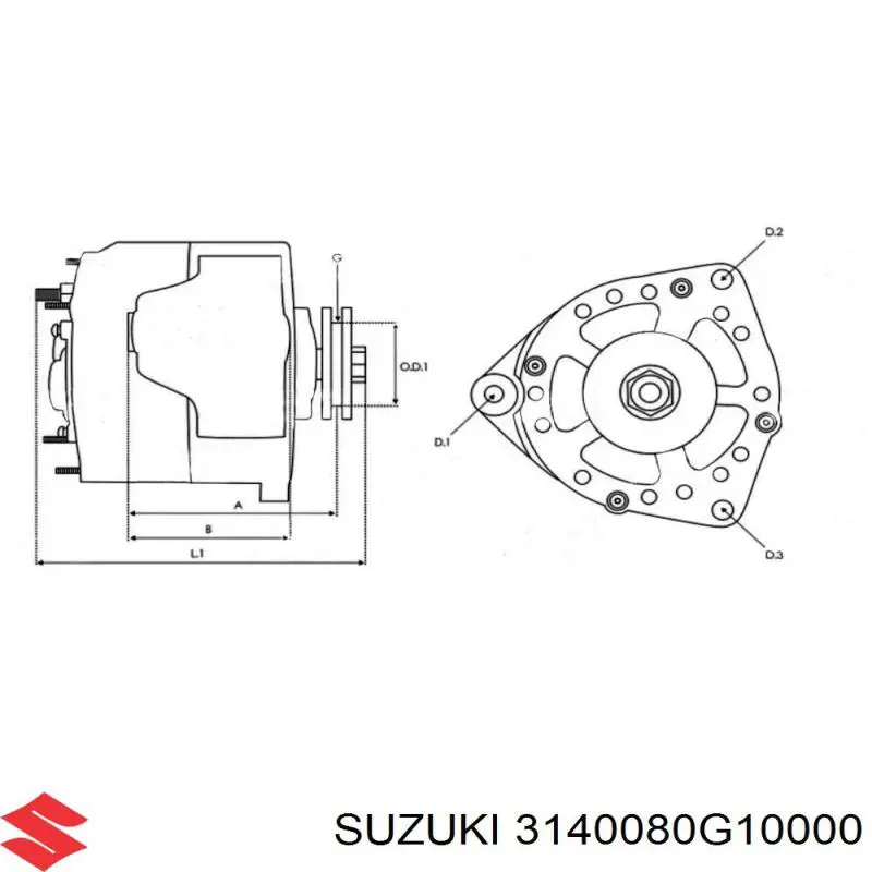 3140080G10000 Suzuki генератор