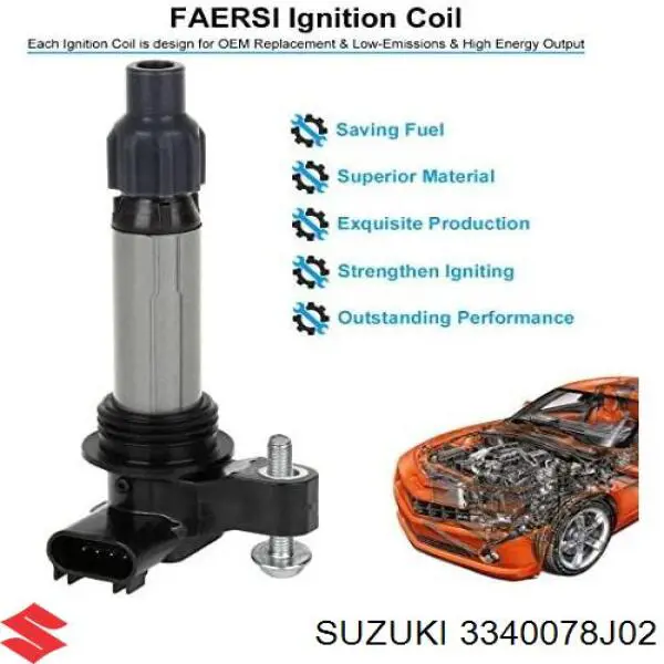 Котушка запалювання 3340078J02 Suzuki