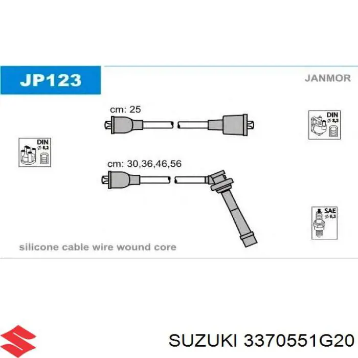 Дроти запалювання Suzuki 3370551G20 ціна, від 19.61 USD