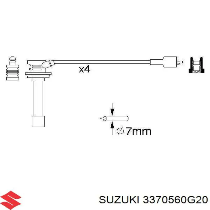 Дроти запалювання Suzuki 3370560G20 ціна, від 29.23 USD
