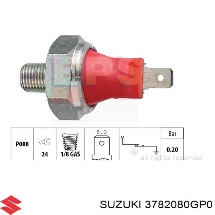 Манометри (показник тиску масла) Suzuki 3782080GP0 ціна, від 12.28 USD