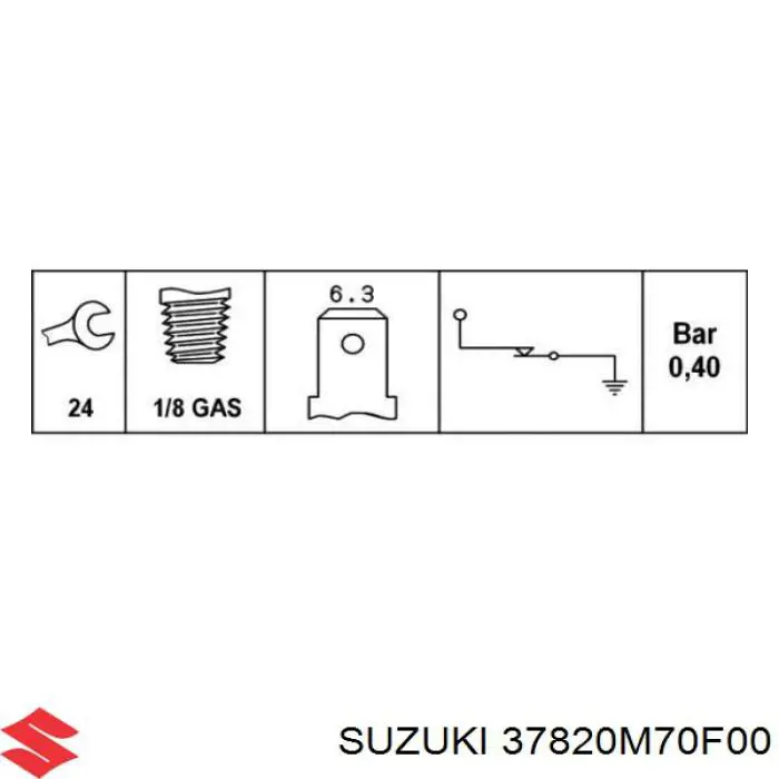 37820M70F00 Suzuki датчик тиску масла