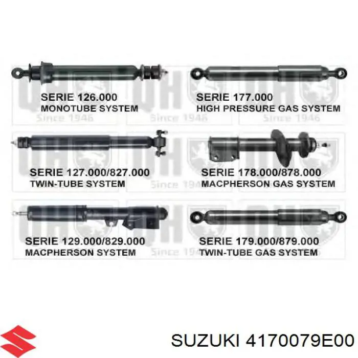 Амортизатор задній Suzuki 4170079E00 ціна, від 24.07 USD
