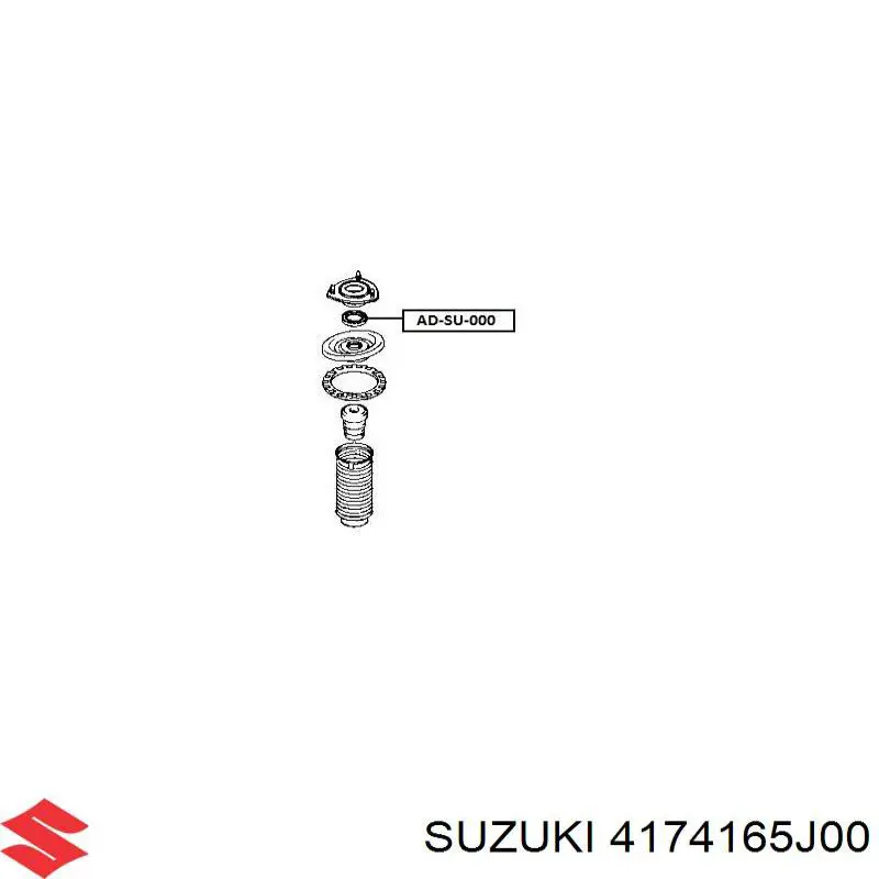 Підшипник опорний амортизатора, переднього SUZUKI 4174165J00