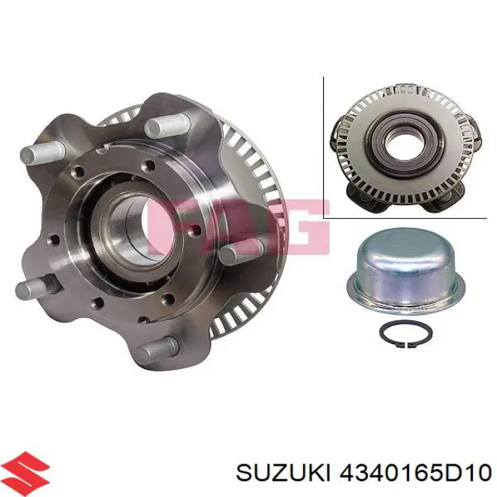 Маточина колеса передня Suzuki 4340165D10 ціна, від 54.62 USD