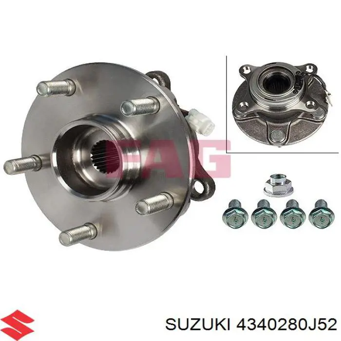 Купити 4340280J52 Suzuki Підшипник ступиці колеса