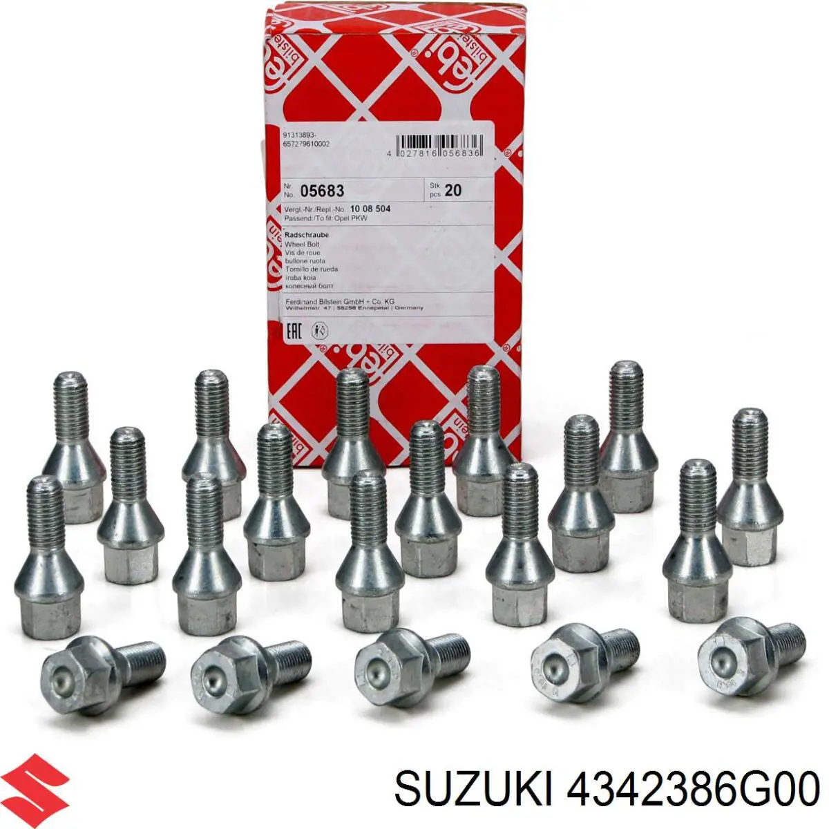 Колісний болт Suzuki 4342386G00 ціна, від 1.13 USD
