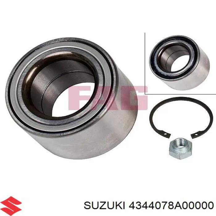 Купити 4344078A00000 Suzuki Підшипник ступиці передньої