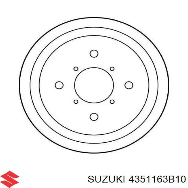 4351163B10 Suzuki барабан гальмівний задній