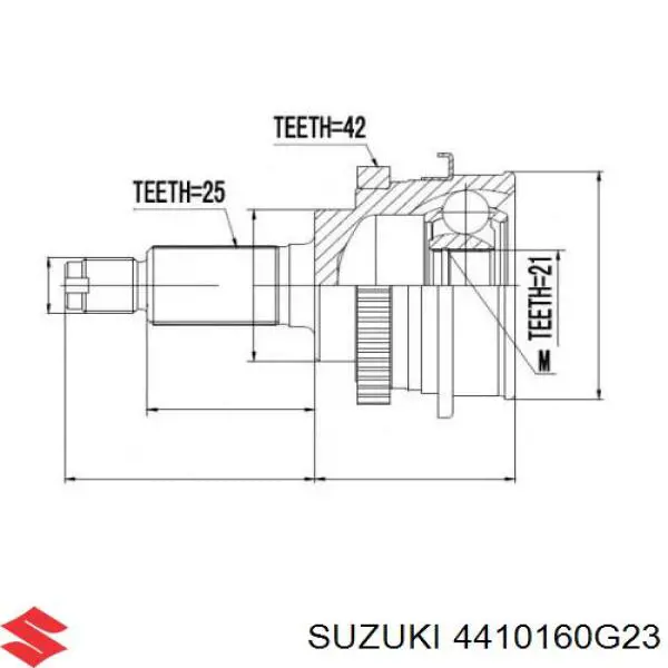 Купити 4410160G22000 Suzuki Піввісь права