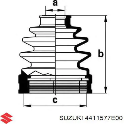 Шарнір кутових швидкостей передній лівий Suzuki 4411577E00 ціна, від 151.05 USD