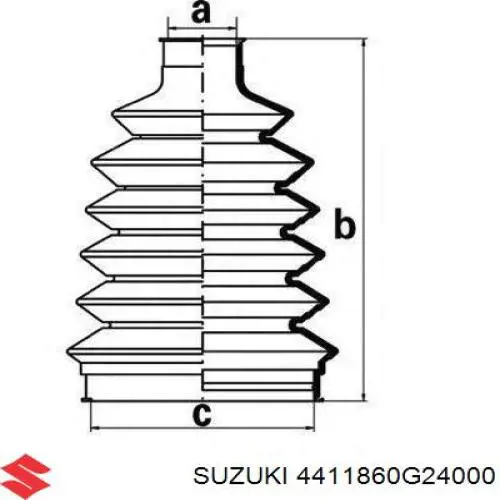 Пильник шарніра кутових швидкостей зовнішній передній Suzuki 4411860G24000 ціна, від 5.24 USD