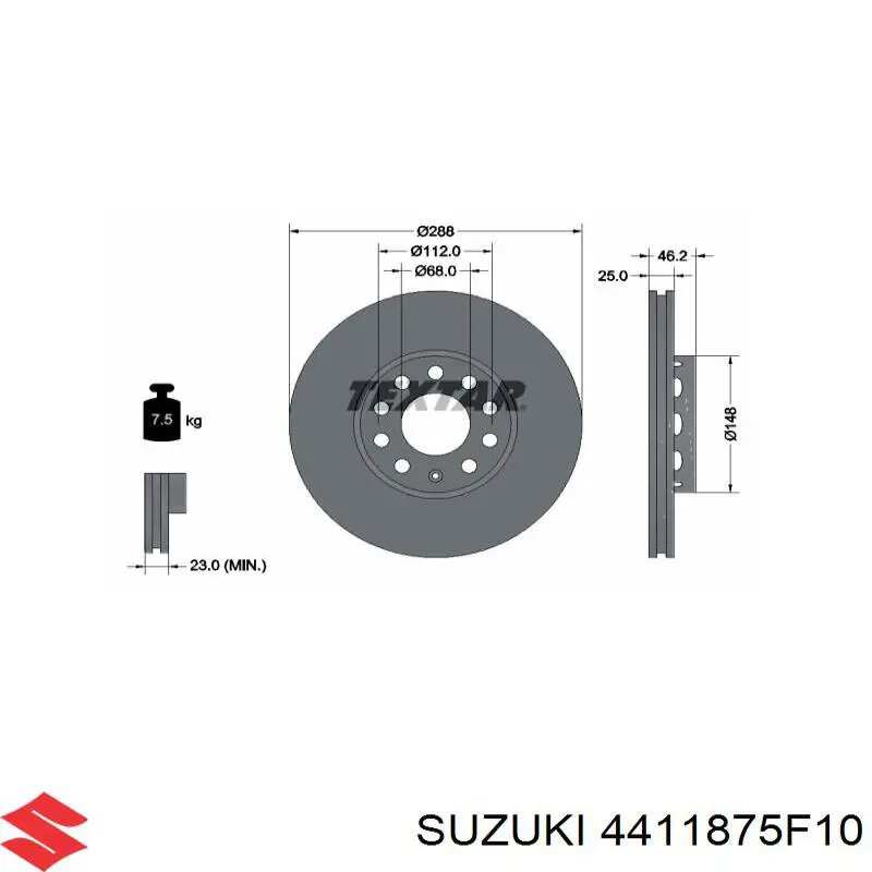 4411875F10 Suzuki Пильник ШРКШ зовнішній, правий