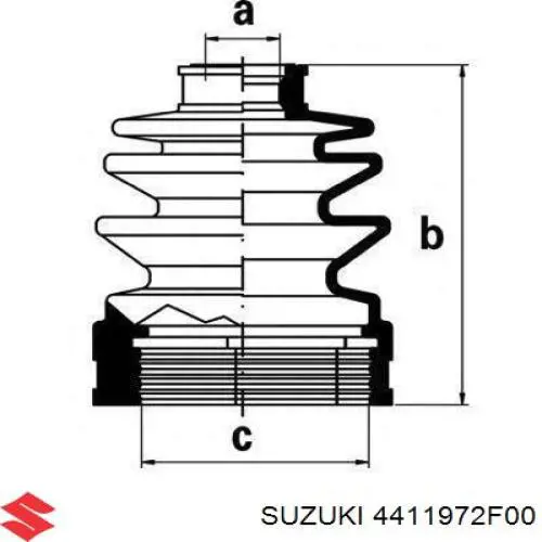 Пильник ШРУСа внутрішній, правий 4411972F00 Suzuki