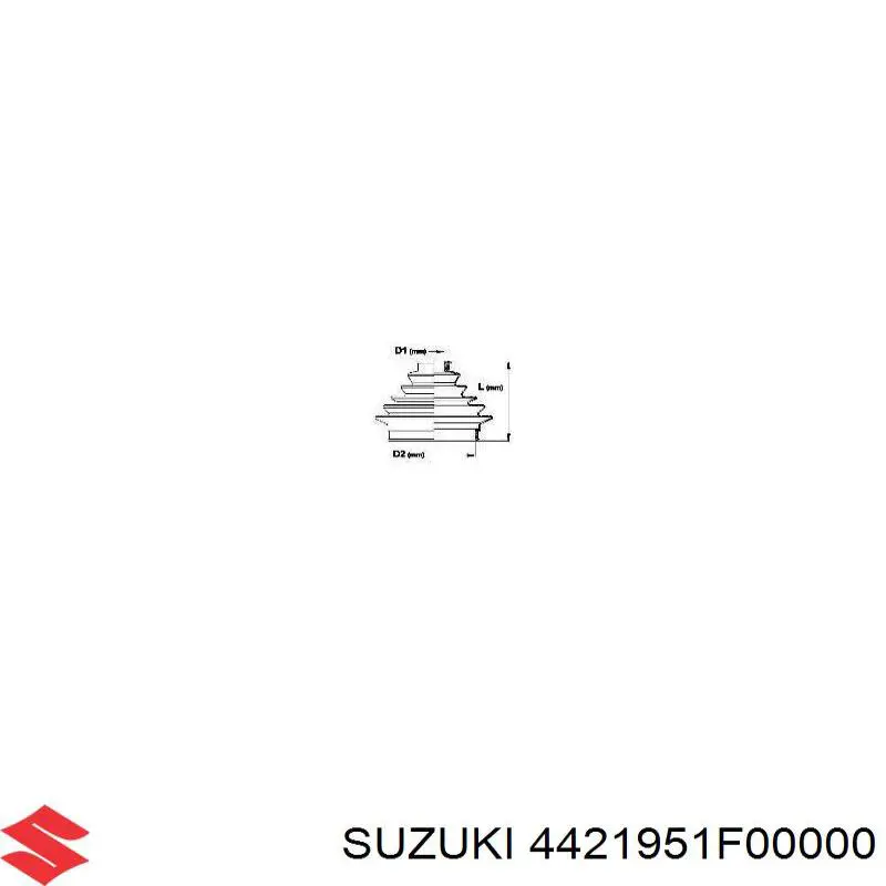 Пильник ШРУСа внутрішній, передній піввісі 4421951F00000 Suzuki