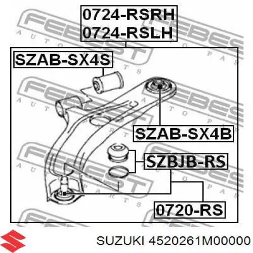 Важіль передній лівий AYD 9717781 ціна, від 48.71 USD