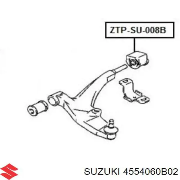 Сайлентблок нижнего переднего рычага  SUZUKI 4554060B02