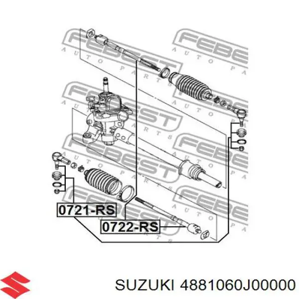 Накінечник рульової тяги, зовнішній 4881060J00000 Suzuki