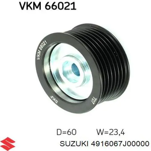 Ролик приводного ременя, паразитний Suzuki 4916067J00000 ціна, від 28.47 USD