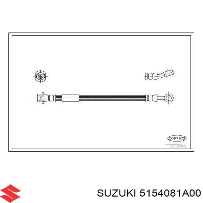 5154081A00 Suzuki Шланг гальмівний передній, правий