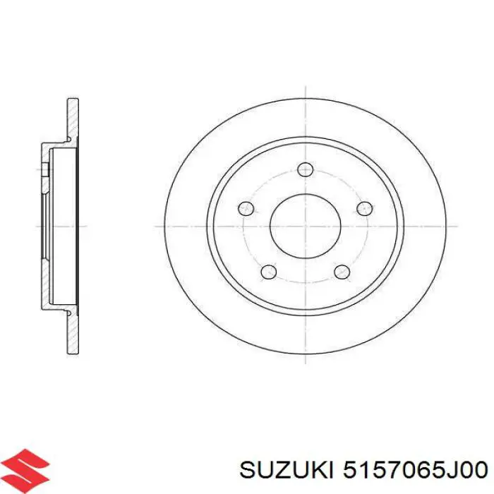 Шланг гальмівний задній Suzuki 5157065J00 ціна, від 9.58 USD