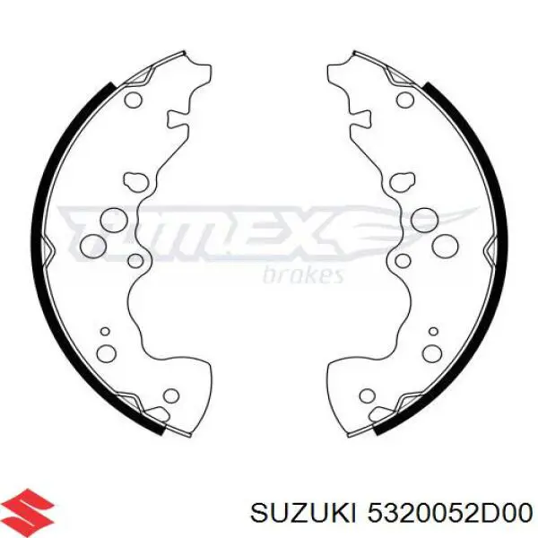 Колодки гальмові задні, барабанні Suzuki 5320052D00 ціна, від 38.39 USD