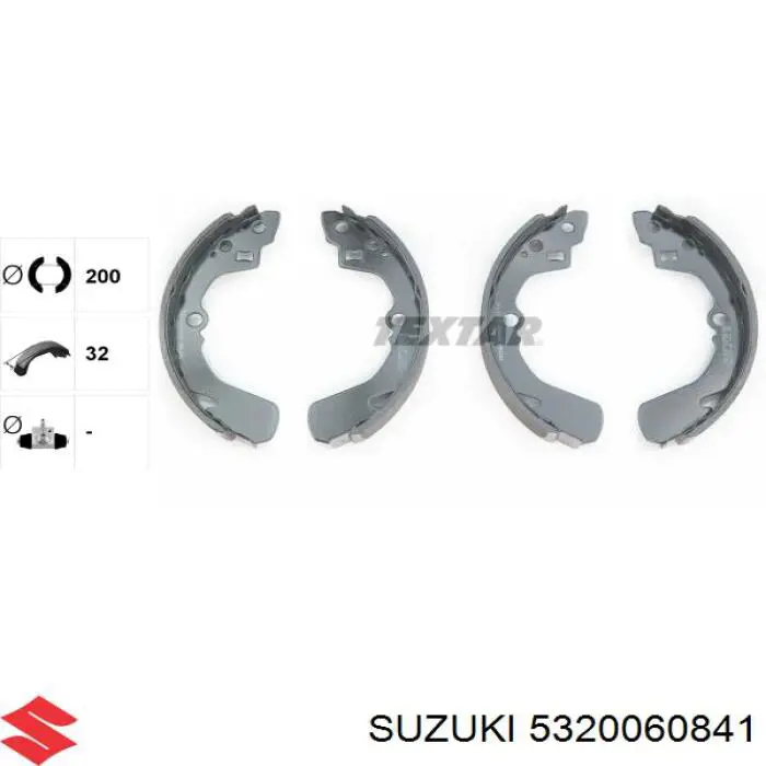 Колодки гальмові задні, барабанні 5320060841 Suzuki