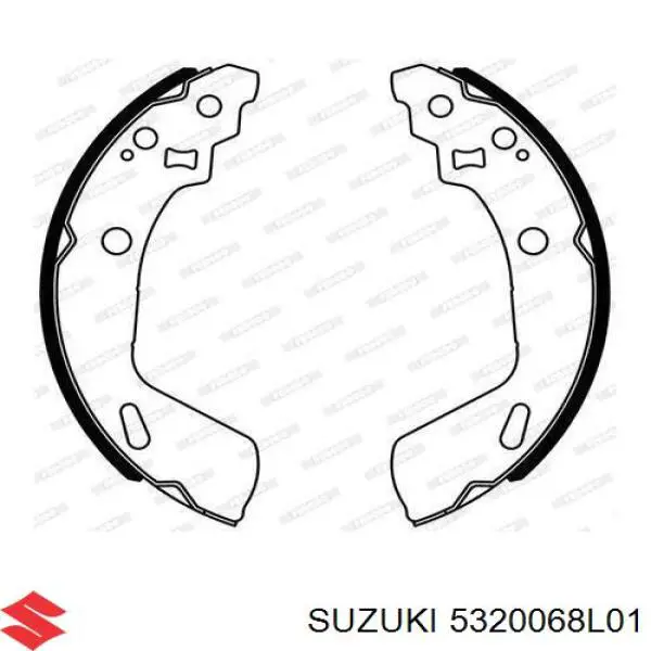 Колодки гальмові задні, барабанні Suzuki 5320068L01 ціна, від 22.22 USD