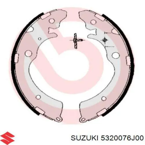 Колодки гальмові задні, барабанні Suzuki 5320076J00 ціна, від 18.89 USD