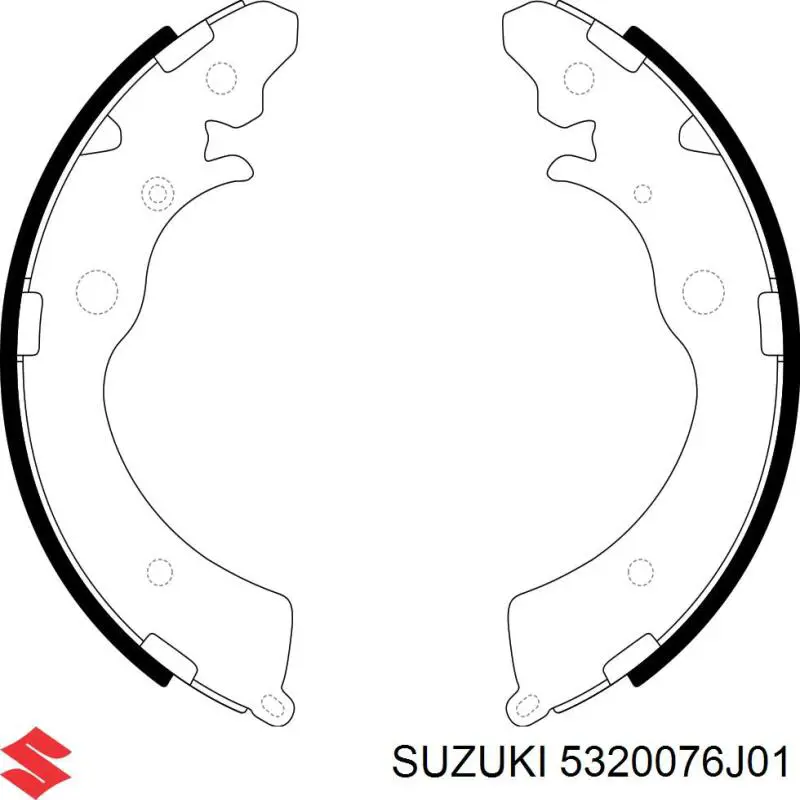 Колодки гальмові задні, барабанні Suzuki 5320076J01 ціна, від 18.52 USD
