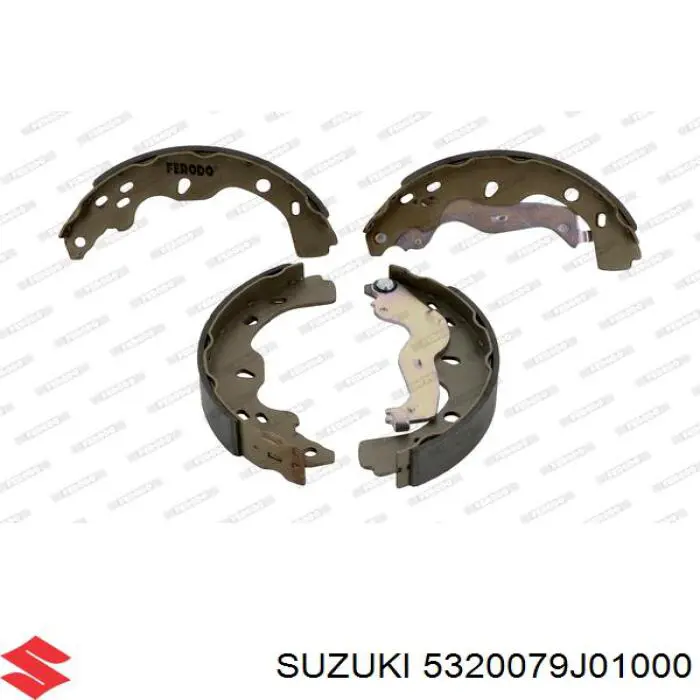 Колодки гальмові задні, барабанні Suzuki 5320079J01000 ціна, від 25.37 USD